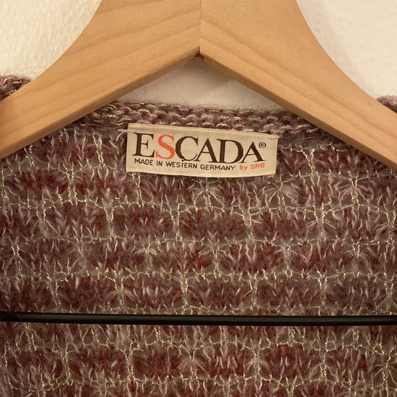 Escada Vintage Mohair Blend Cardigan Sweater - Picture 2 of 5